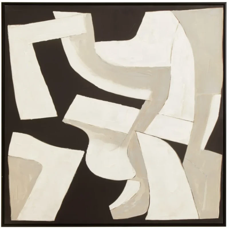 Monochrome Abstract Textured Wall Art