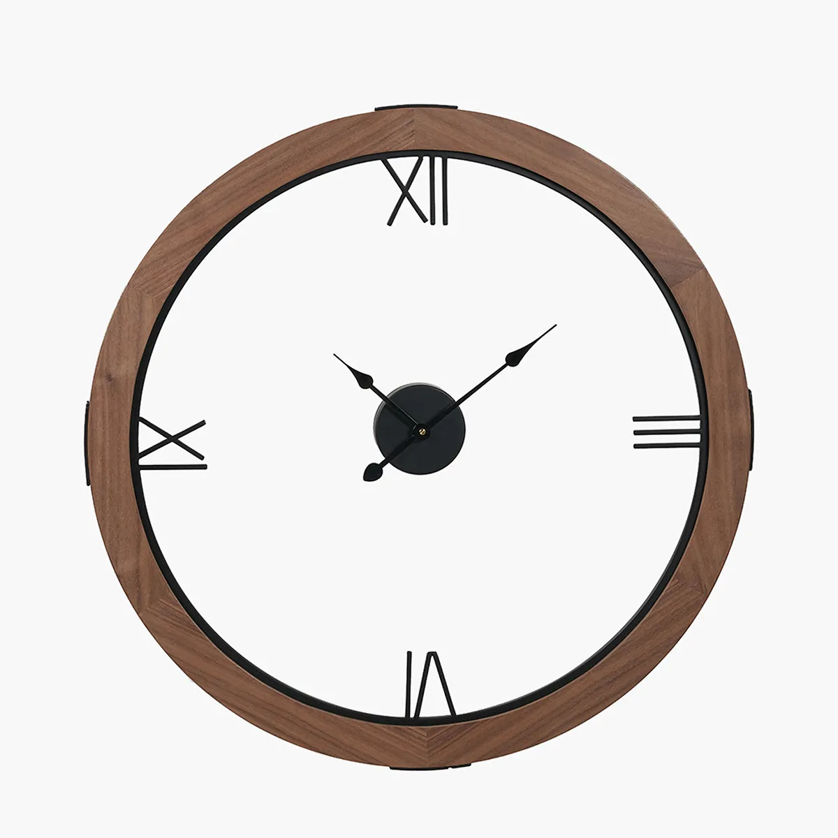 Walnut Wood Effect Wall Clock - Image 2