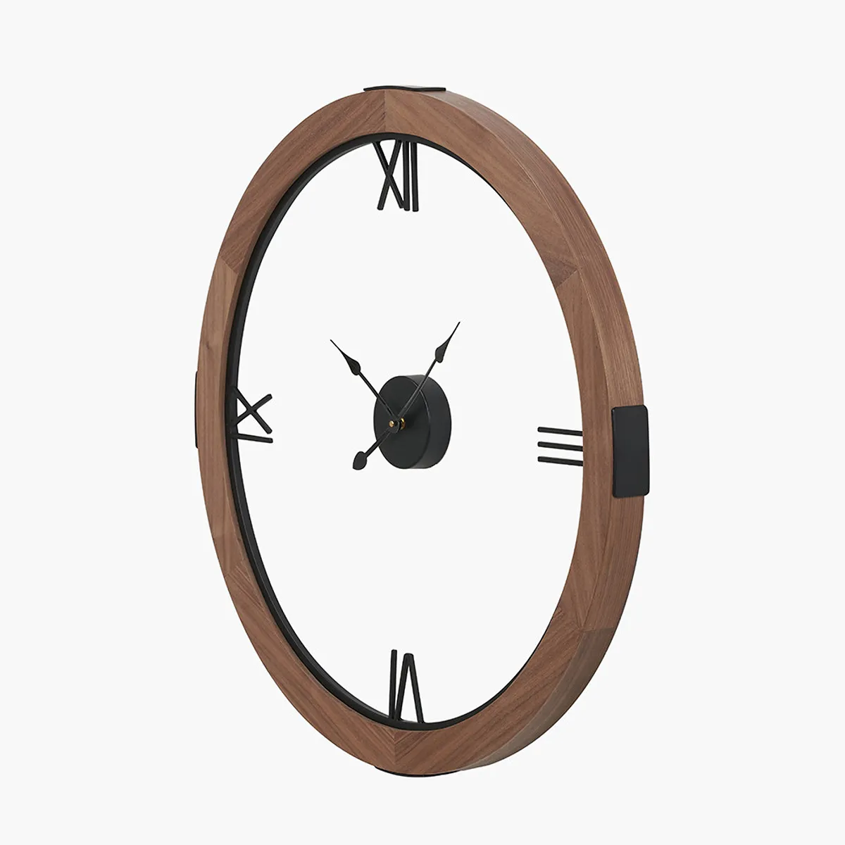 Walnut Wood Effect Wall Clock - Image 3