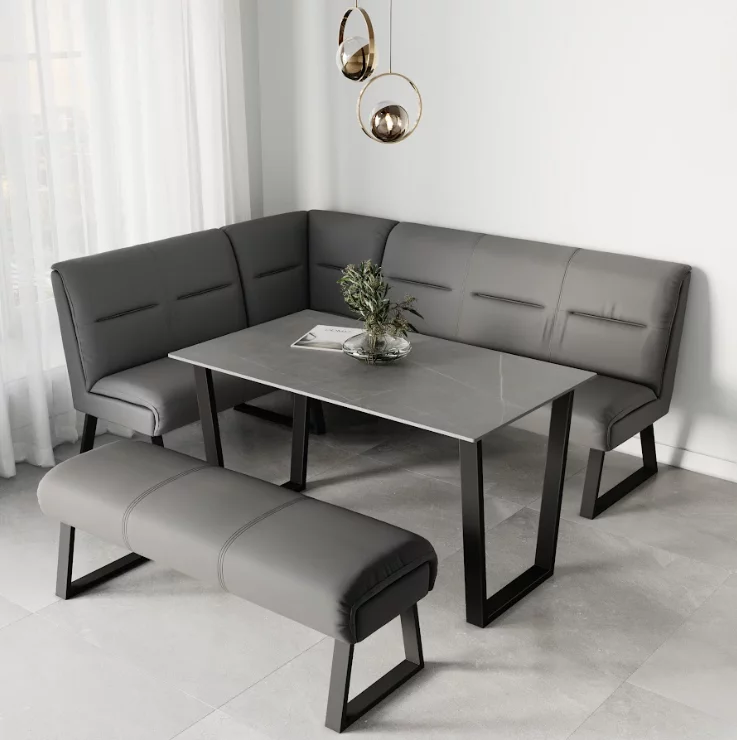 Como Grey Corner Bench